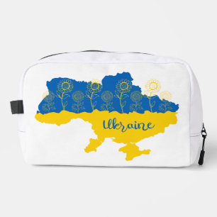 Neceser Mapa de Ucrania con girasol y bandera ucraniana