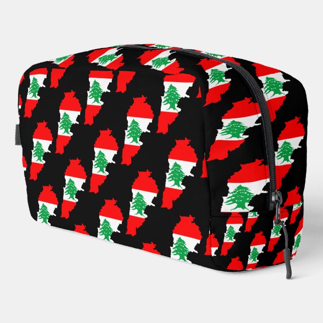 Neceser Mapa del Líbano con bandera (Esquina derecha)