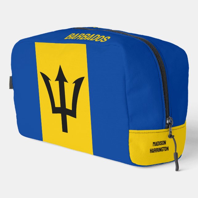 Neceser Marca de Barbados de nombre personalizado (Esquina derecha)