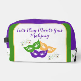 Neceser Mardi Gras Mahjong NAME Green Gold Purple Tile Bag
