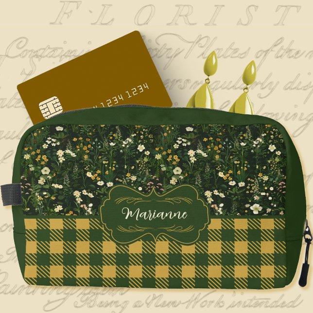 Neceser Marianne Dark Daisy Floral Cuadros Escoceses (Subido por el creador)