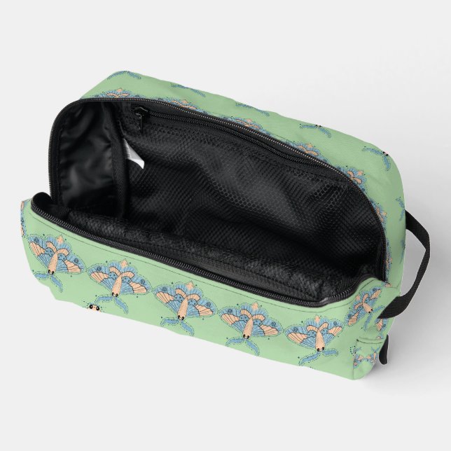 Neceser Mariposa Celestial Caprichosa — Azul Suave y Meloc (Abierto)