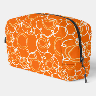 Neceser Matriz floral abstracta (naranja) Arte fino