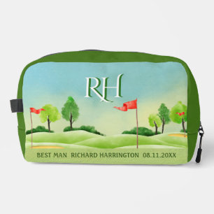 Neceser Mejor HOMBRE Campo de Golf Verde Monograma Nombre