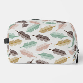 Neceser Mid-Century Modern Retro Feathers Toiletry Bag