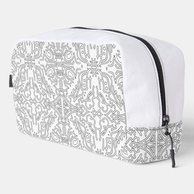 Neceser Minimalist Grey Floral Pattern (Esquina derecha)