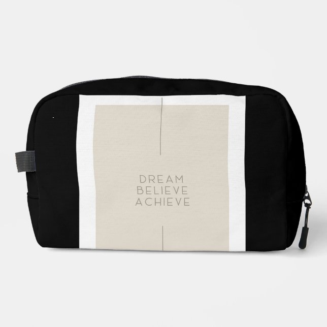 Neceser Moda El Beige Negro Manifiesta Tu Texto Aquí (Anverso)