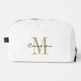 Neceser Modern Elegant Gold Monogram Personalized