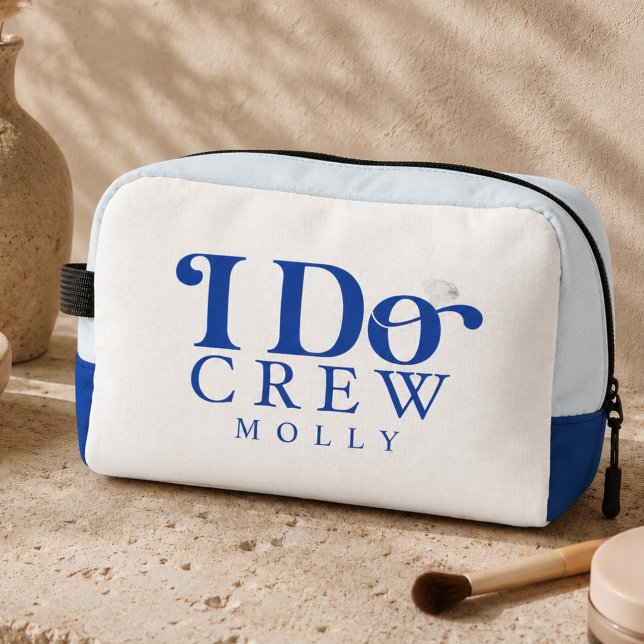 Neceser Modern I Do Crew Azul Cobalto Damas de Honor (Modern I Do Crew Cobalt Blue Bridesmaid Dopp Kit)
