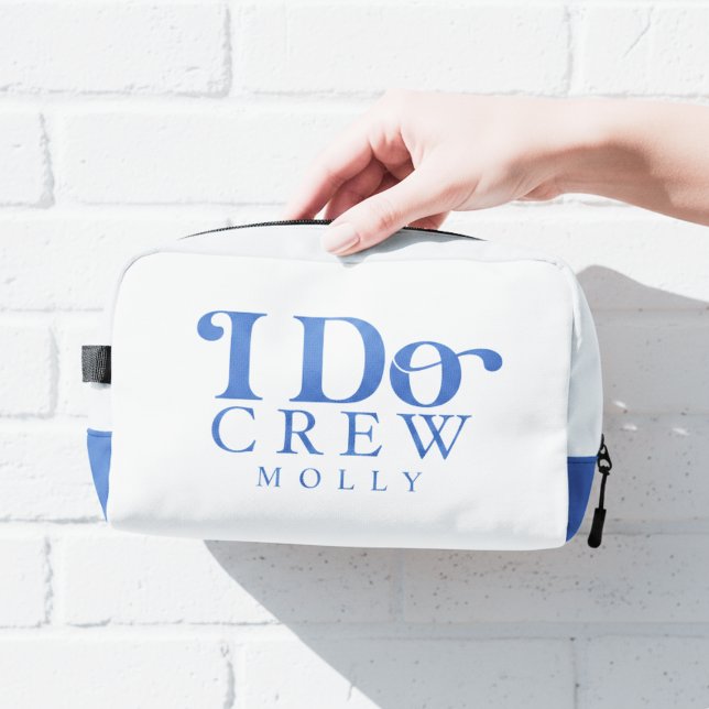 Neceser Modern I Do Crew Cobalt Blue Bridesmaid (Get the crew together in style with this trendy "I Do Crew" design!)