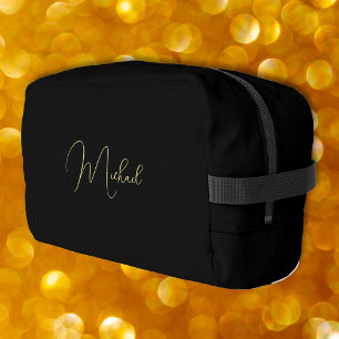 Neceser Moderno y elegante Monograma de Oro Negro Cosmétic
