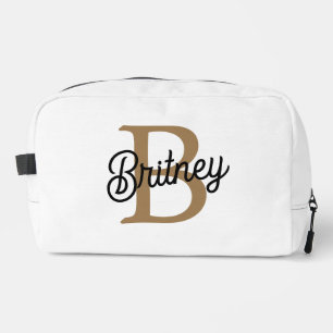 Neceser Moderno y elegante nombre de monograma Black Gold 