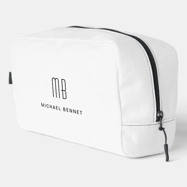 Neceser Monograma Blanco Elegante (Esquina derecha)