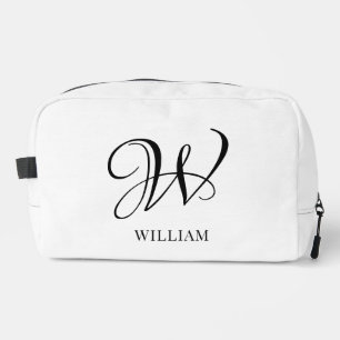 Neceser Monograma blanco elegante personalizado inicial