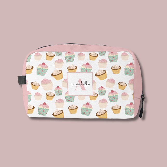 Neceser Monograma cosmético de Girly Cupcake (Cupcake Backpack toiletry bag, cosmetic bag, Dopp kit)