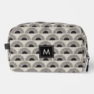 Neceser Monograma de arte moderno con atardecer negro y be