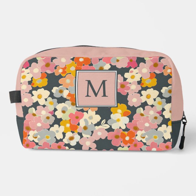 Neceser Monograma de Floraciones rosadas inicial (Anverso)