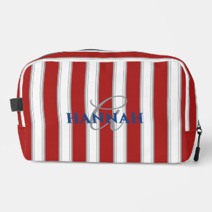 Neceser Monograma de franja de cabana en rojo