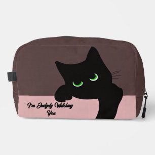 Neceser Monograma de gato negro curioso de moda