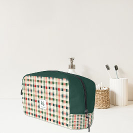 Neceser Monograma de Gingham Evergreen Suave