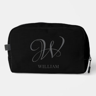 Neceser Monograma de gris negro personalizado inicial