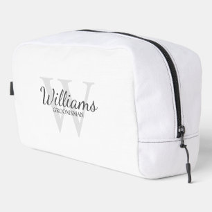 Neceser Monograma de guión personalizado y Groomsmen de no