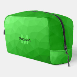 Neceser Monograma de malla geométrica verde claro