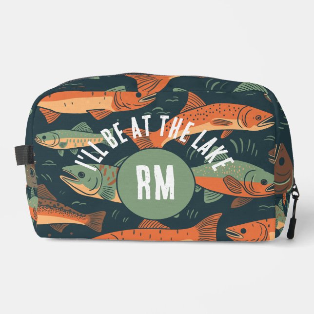 Neceser Monograma de pesca de trucha (Anverso)