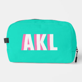 Neceser Monograma de Sombra Personalizada Rosa Aqua Verde