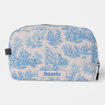 Monograma de tela azul turquesa vintage