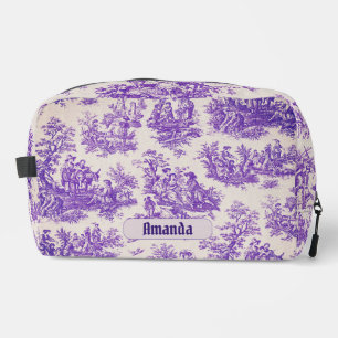 Neceser Monograma de tela de jouy floral vintage