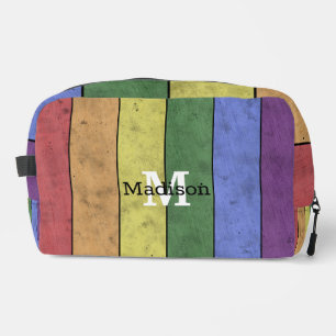 Neceser Monograma del arco iris de la bandera LGBT vintage