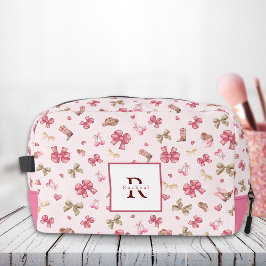 Neceser Monograma del patrón Coquette de Cowgirl Rosa