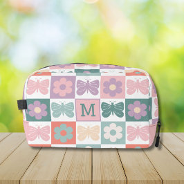 Neceser Monograma del personalizado de la mariposa de la f