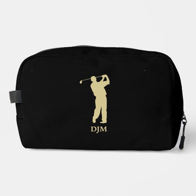 Neceser Monograma dorado Silhouette Golfer (Anverso)