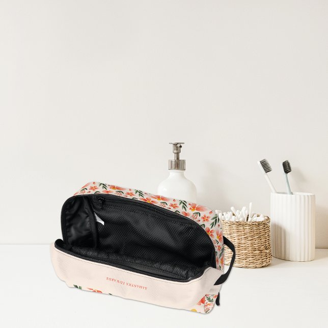 Neceser Monograma floral de bonito | Rosa y Peach (Subido por el creador)