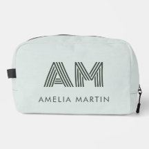 Monograma geométrico minimalista en verde salvia p