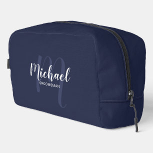 Neceser Monograma Groomsman personalizado con guión modern