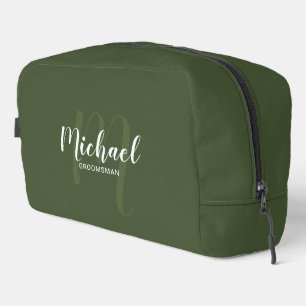 Neceser Monograma Groomsman personalizado con guión modern