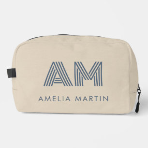 Neceser Monograma minimalista en beige de arena
