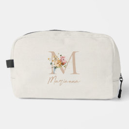 Neceser Monograma moderno con Bouquet floral