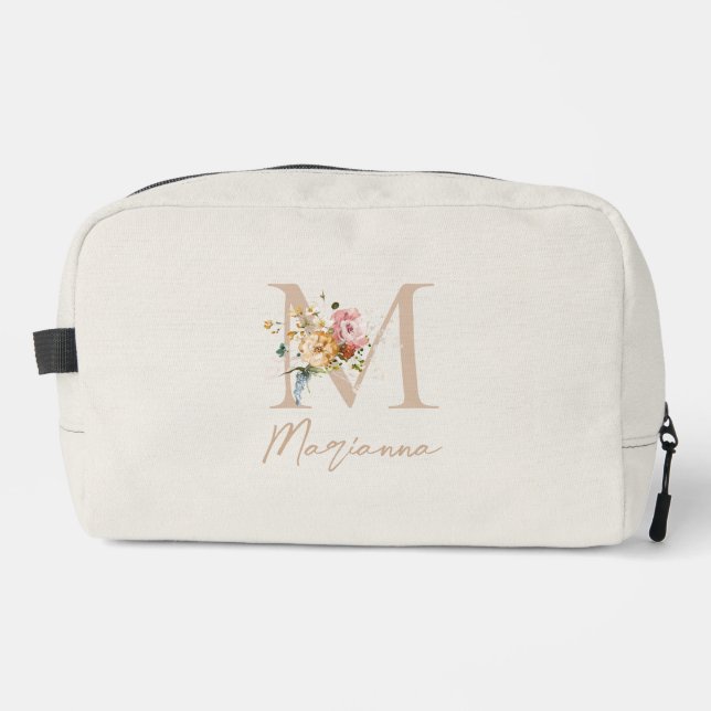 Neceser Monograma moderno con Bouquet floral (Anverso)