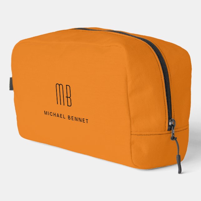 Neceser Monograma Naranja Elegante (Esquina derecha)