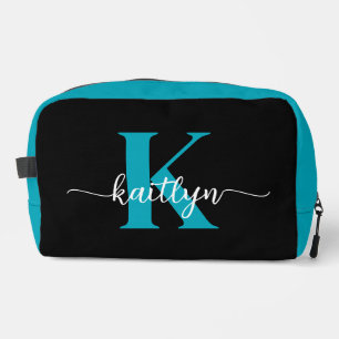 Neceser Monograma Negro Teal