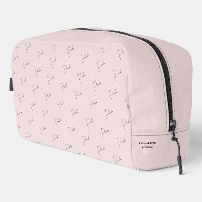 Neceser Monograma personalizado rosa  (Esquina derecha)