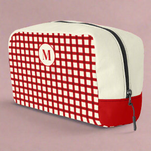 Neceser Monograma Rojo Gingham Classic