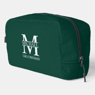 Neceser Monograma y nombre del Groomsman personalizado