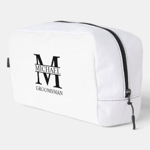 Neceser Monograma y nombre del Groomsman personalizado