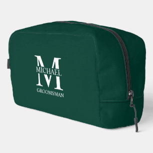 Neceser Monograma y nombre del Groomsman personalizado