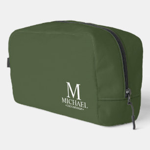 Neceser Monograma y nombre del Groomsman personalizado clá